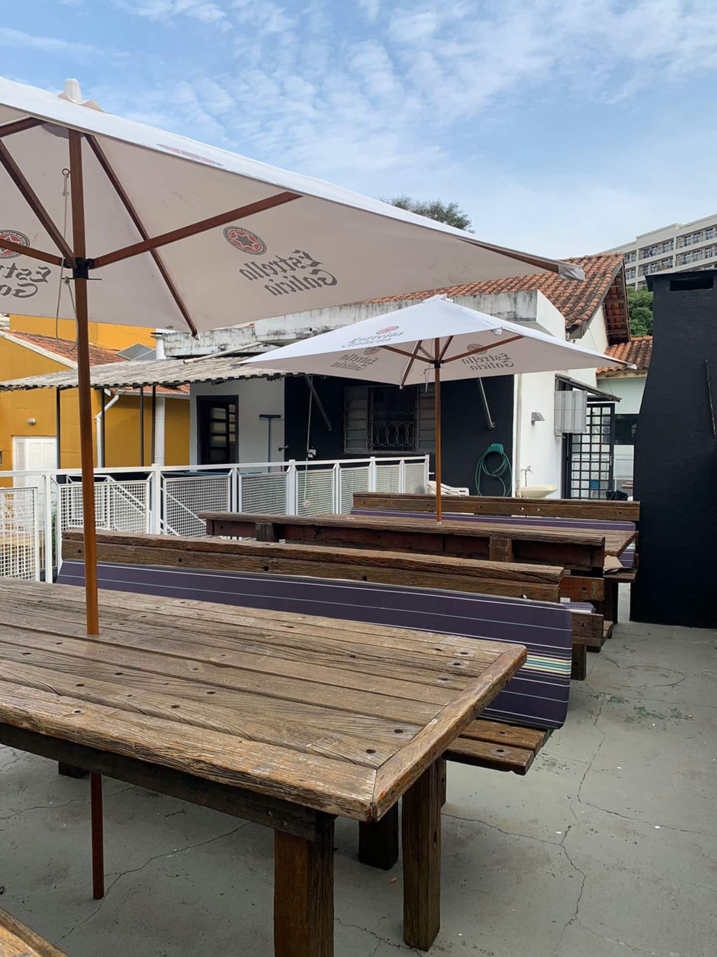 Área externa confortáveis