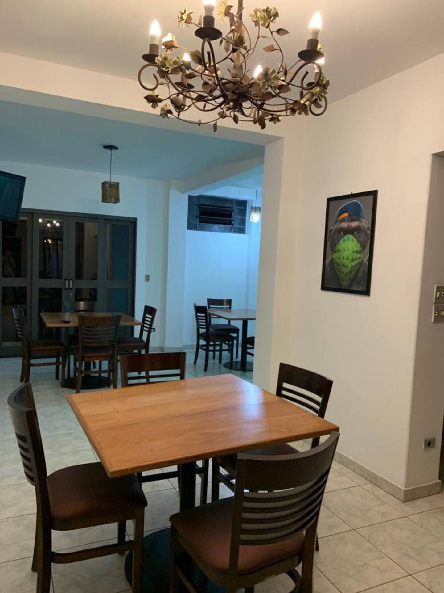 Sala de estar da hospedagem